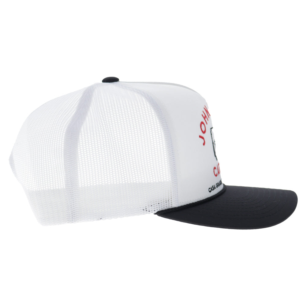 John Wayne 5-Panel Trucker Snapback Hat White/Black