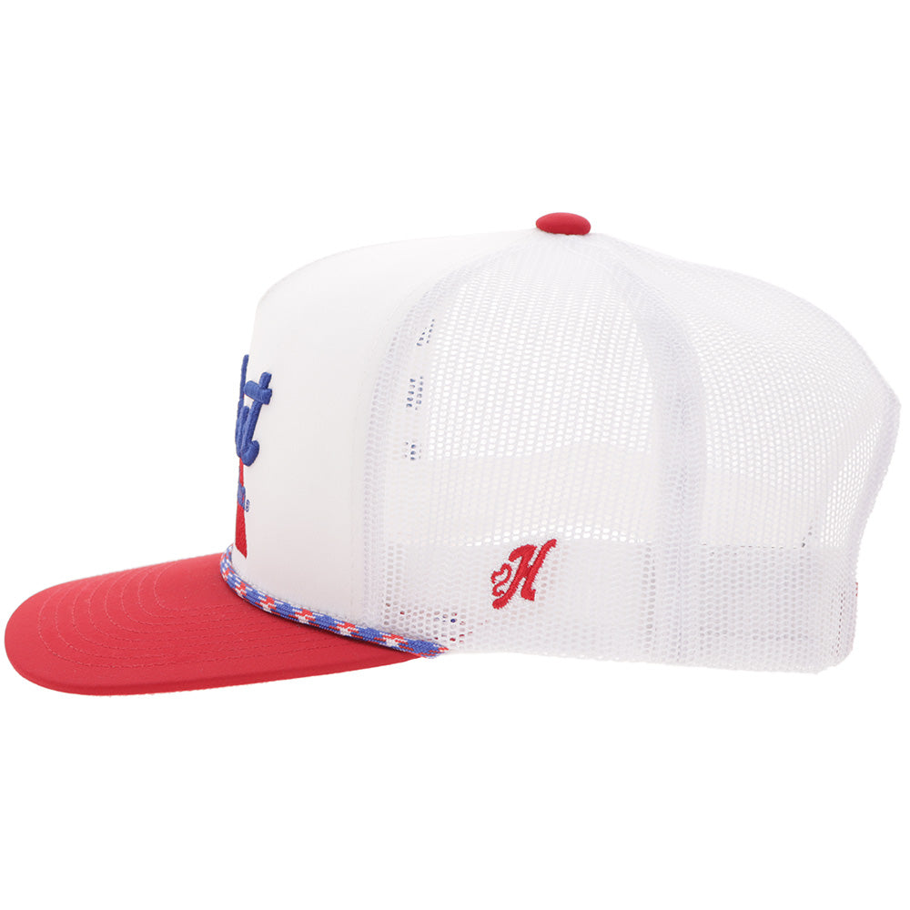 "Pabst Blue Ribbon" Hat White/Red