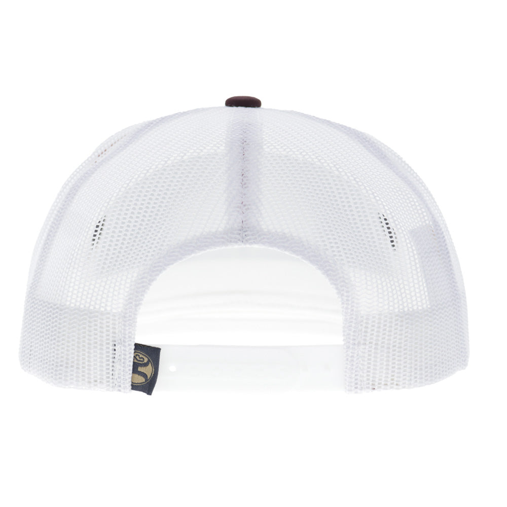 Mesa 6-Panel Trucker Snapback Hat Tan/White