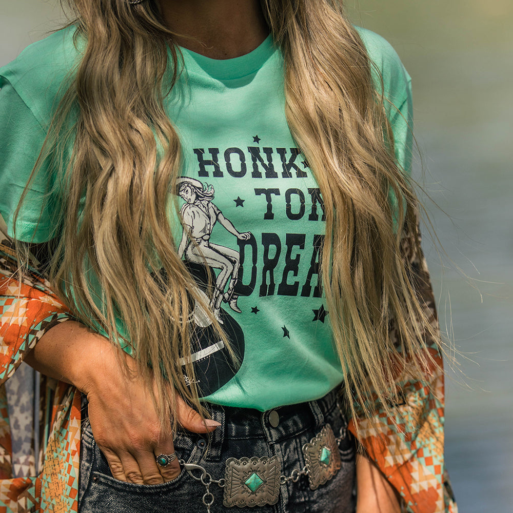 "Honky Tonk Dreams" Mint w/Black Logo T-shirt