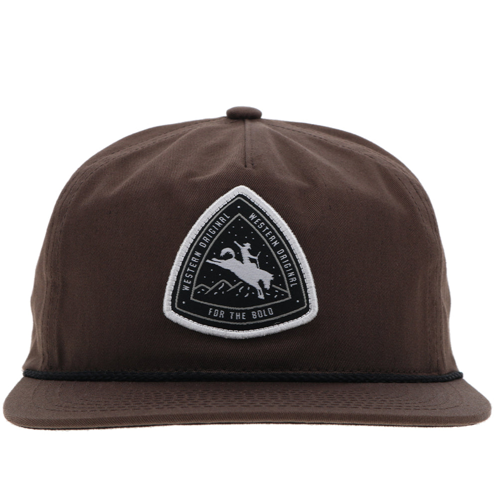 "Summit" Roughy Hat Brown w/Black & White Patch