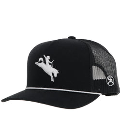 front of black with white detail WHIT hat