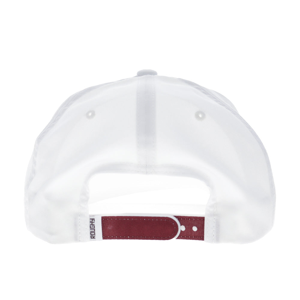 Whit 5-Panel Trucker Snapback Hat White/Maroon