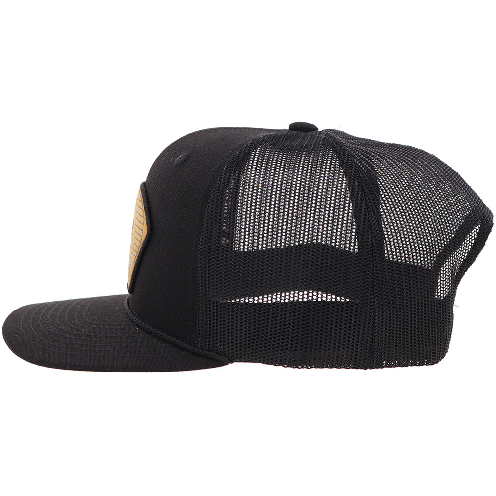 "Cavvy" Punchy Hat Black w/Leather Patch