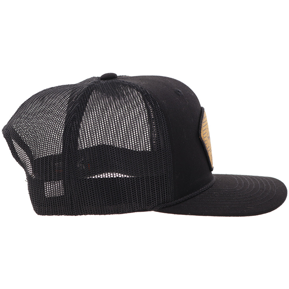 "Cavvy" Punchy Hat Black w/Leather Patch