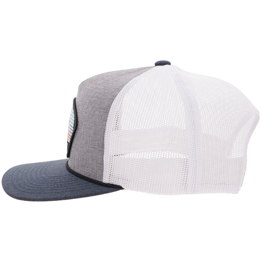 "Cavvy" Punchy Hat Grey/White