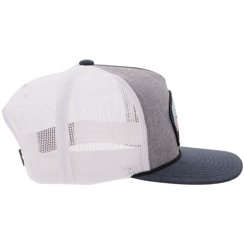 "Cavvy" Punchy Hat Grey/White