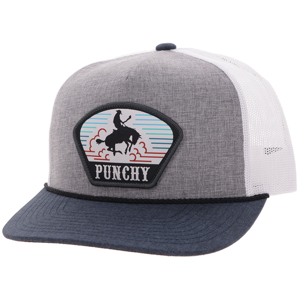 "Cavvy" Punchy Hat Grey/White