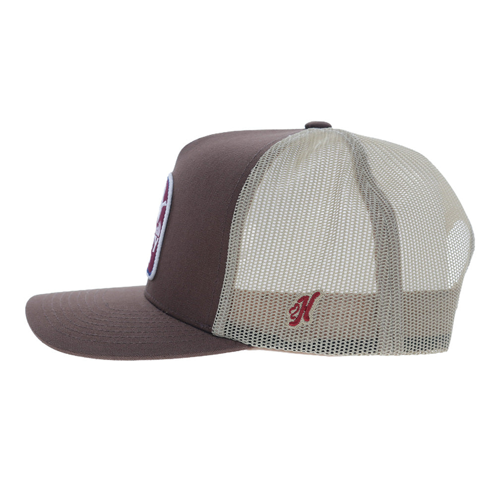 Decoy 5-Panel Trucker Snapback Hat Brown/Tan