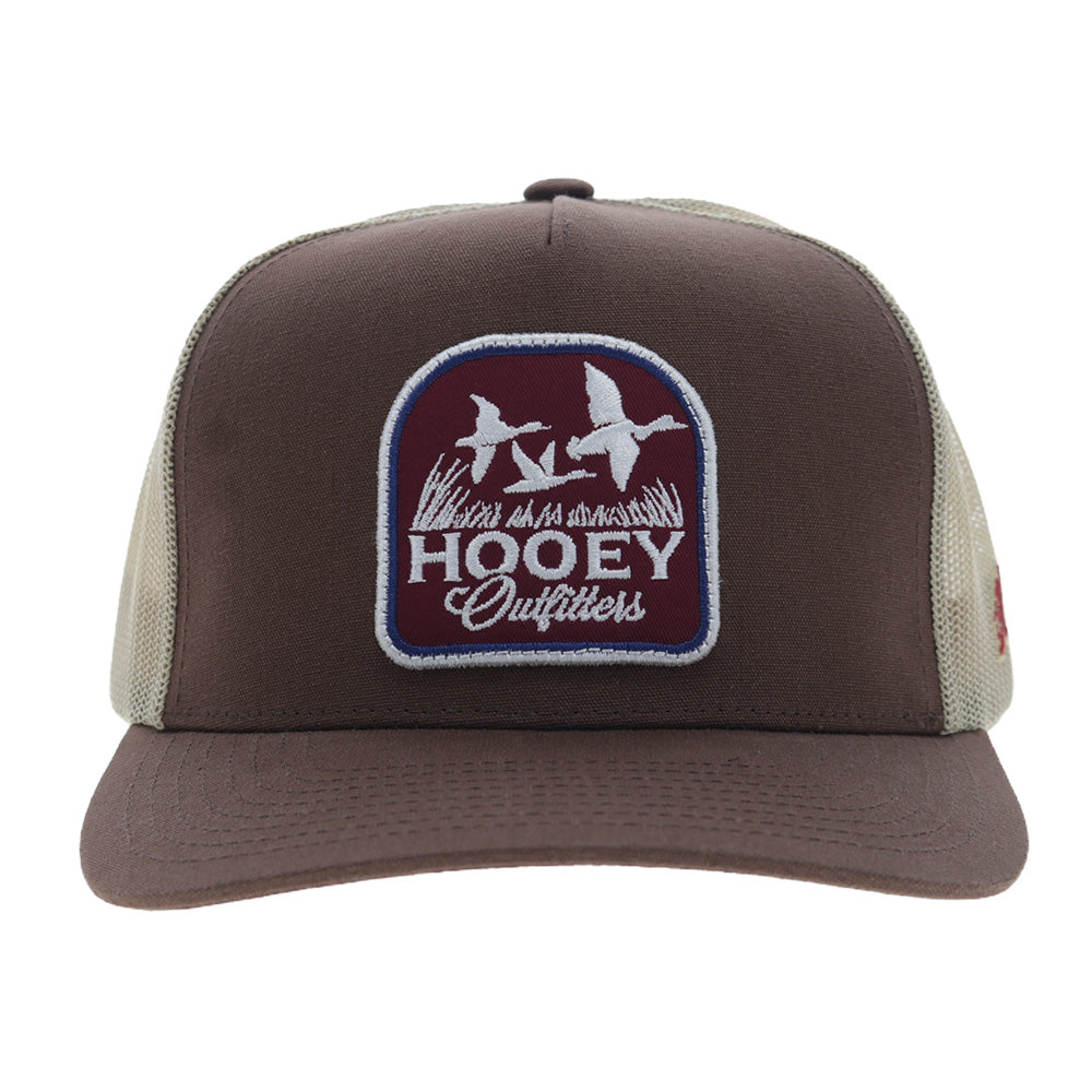 Decoy 5-Panel Trucker Snapback Hat Brown/Tan