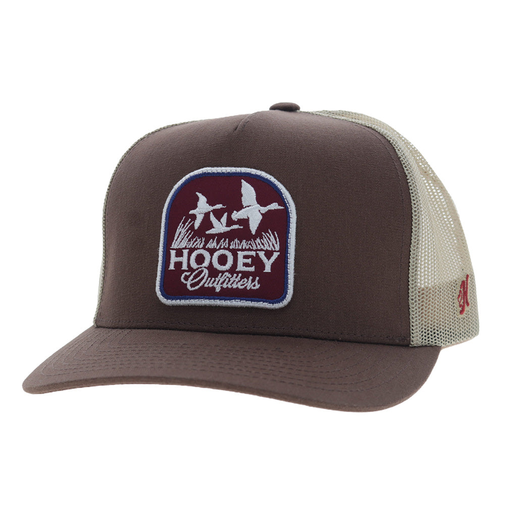 Decoy 5-Panel Trucker Snapback Hat Brown/Tan