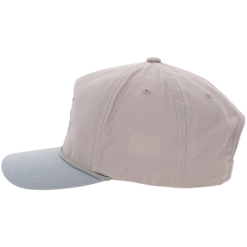 "Decoy" Hat Grey w/Light Blue Logo