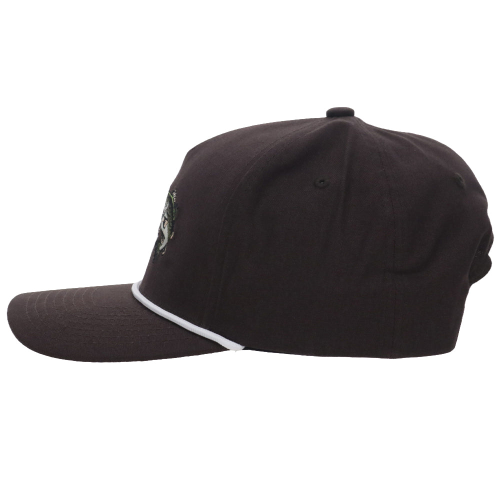 Bass 5-Panel Full Surround Snapback Hat Brown