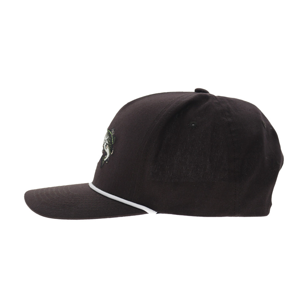 Bass 5-Panel Full Surround Snapback Hat Brown