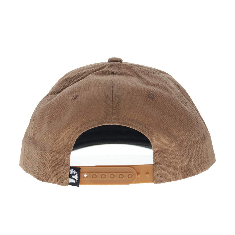 Walleye 5-Panel Full Surround Snapback Hat Tan