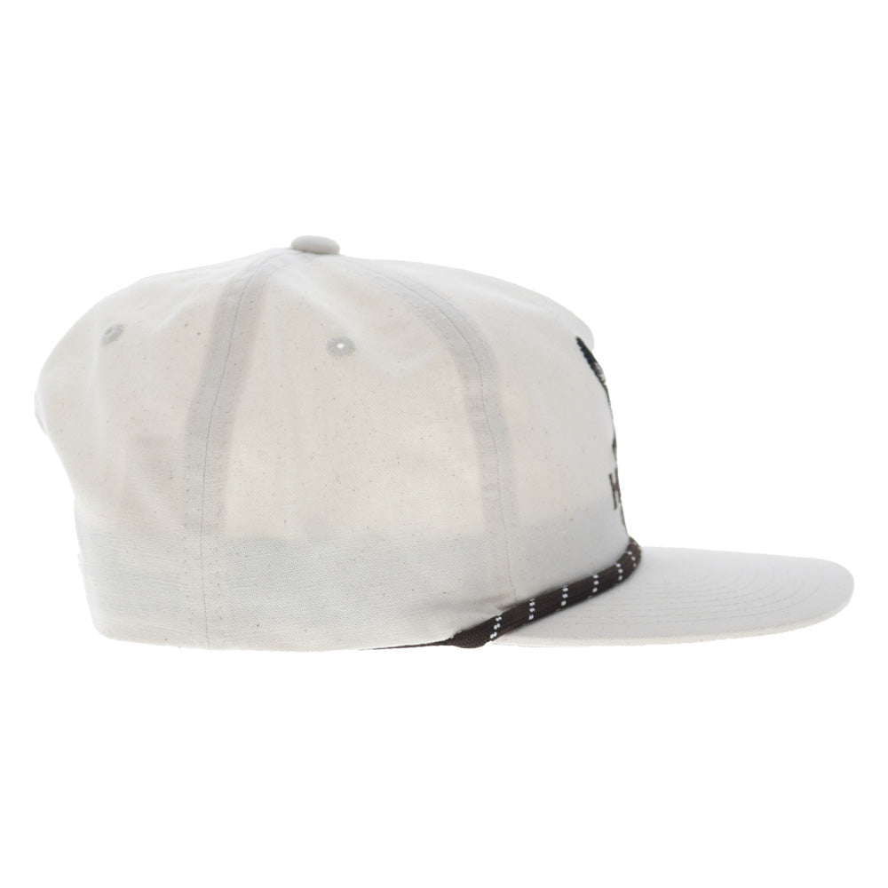Mallard 5-Panel Full Surround Snapback Hooey Hat Cream