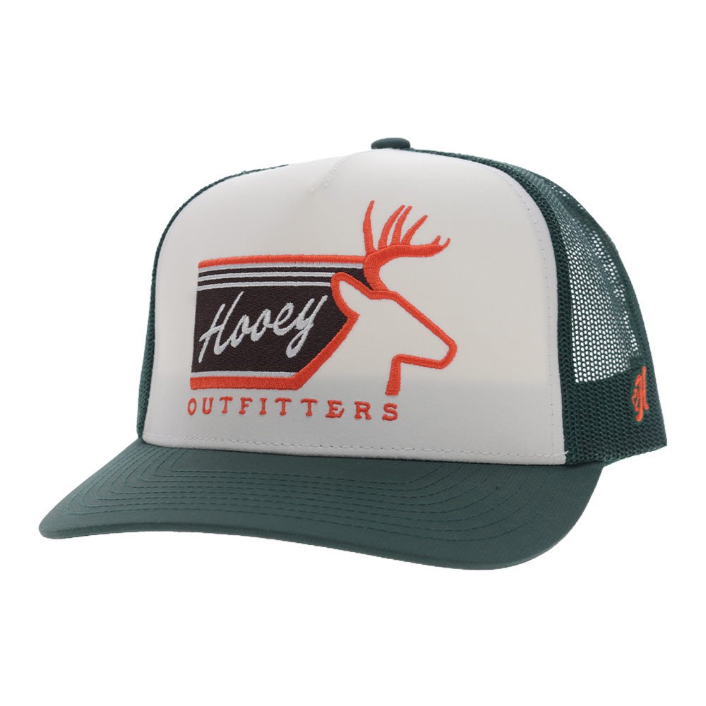 Carrizo 5-Panel Trucker Snapback Hat White/Green