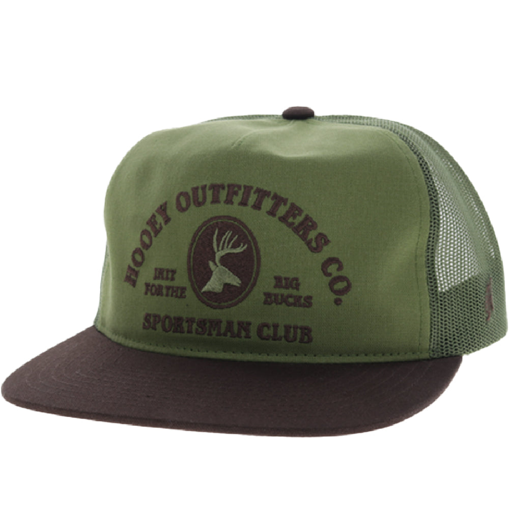Sportsman 5-Panel Trucker Snapback Hat Olive/Brown