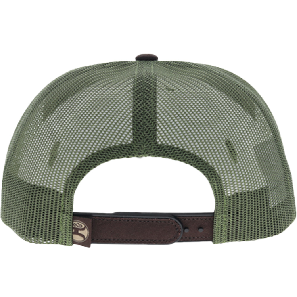 Sportsman 5-Panel Trucker Snapback Hat Olive/Brown