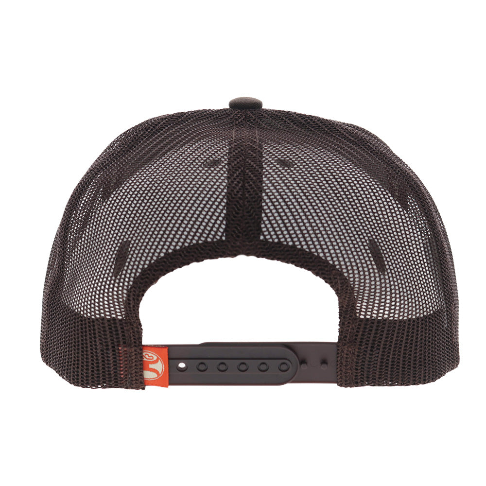 Big Game 5-Panel Trucker Snapback Hat Cream/Brown