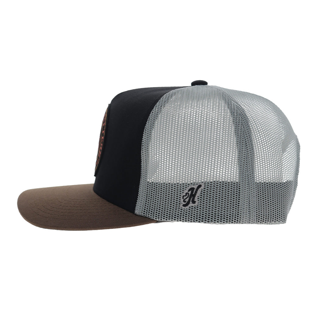 Scout 5-Panel Trucker Snapback Hat Black/Grey