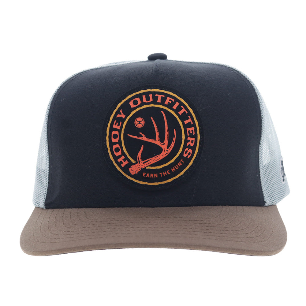 Scout 5-Panel Trucker Snapback Hat Black/Grey
