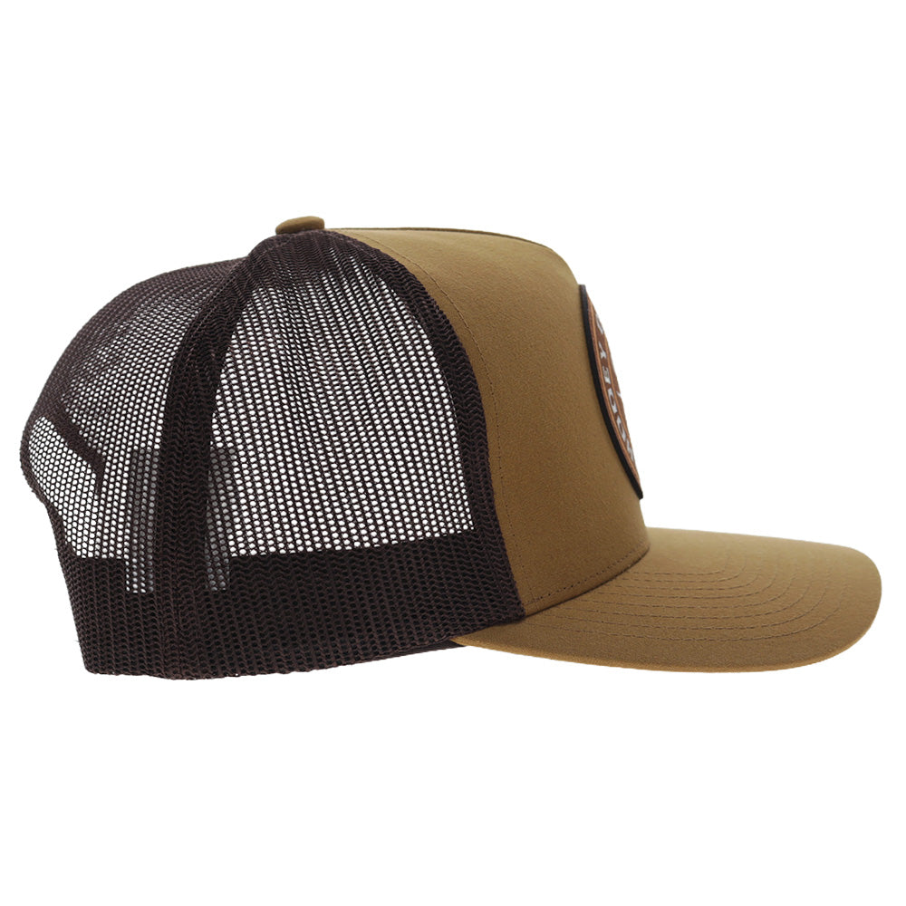 Scout 5-Panel Trucker Snapback Hat Tan/Brown