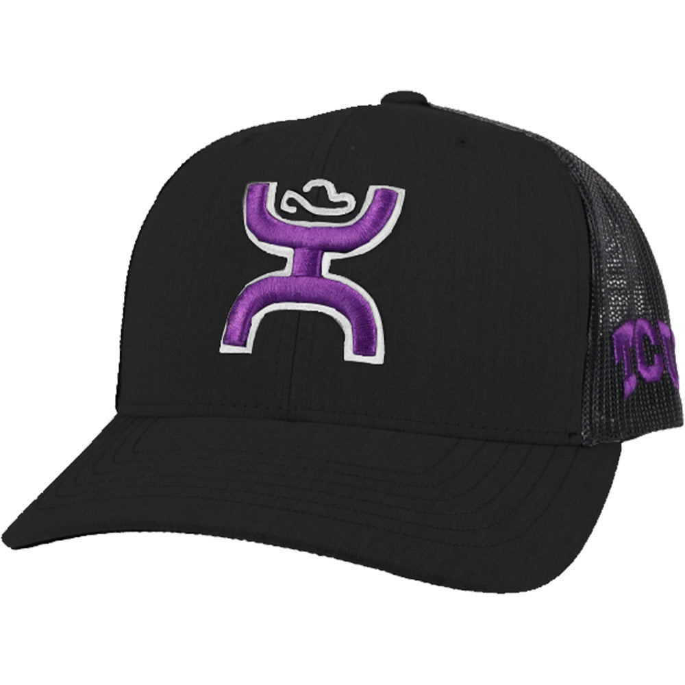 TCU HAT BLACK W/PURPLE/WHITE HOOEY LOGO display picture 3