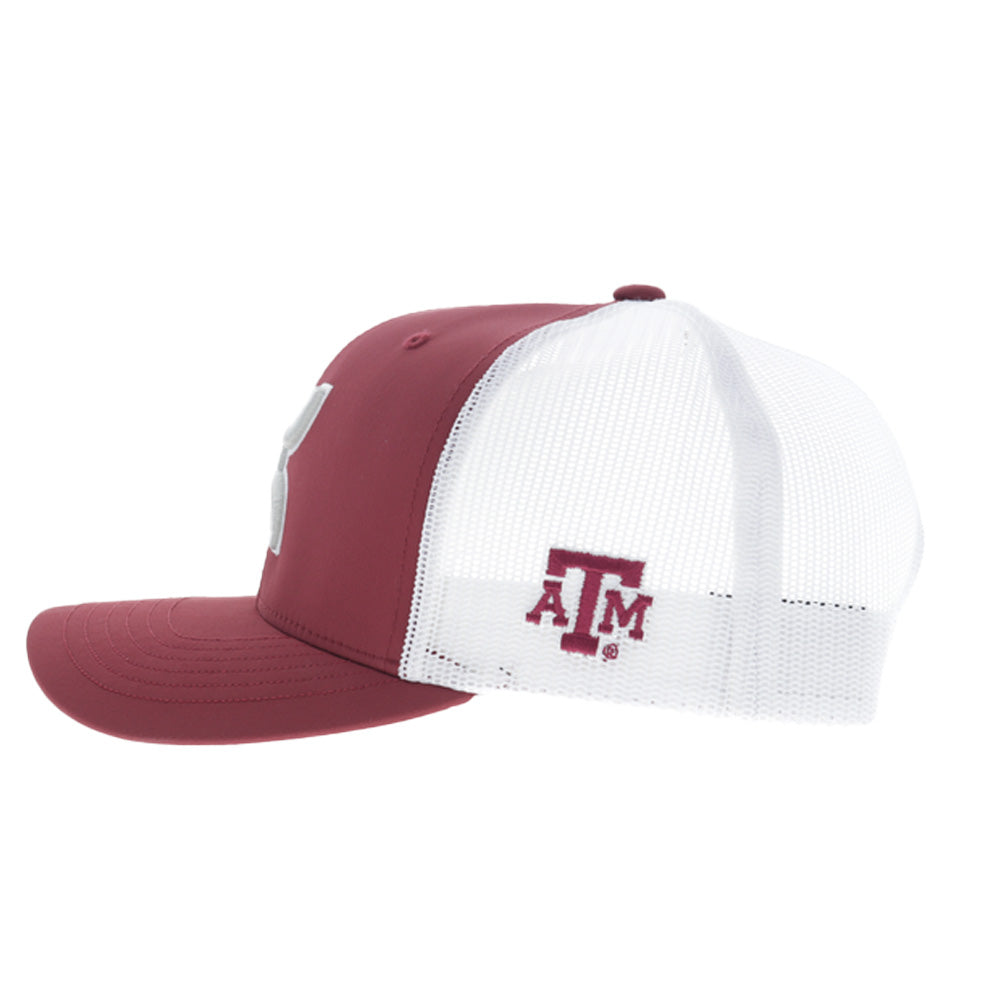 Texas A&M Hat Maroon/White w/Grey & White Hooey Logo