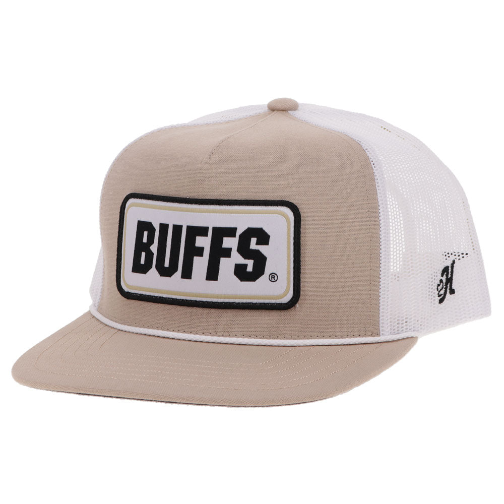 University Of Colorado Hat Tan & White w/Rectangle Patch