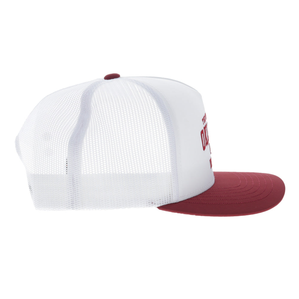"University of Oklahoma" Hat White w/Red Bill