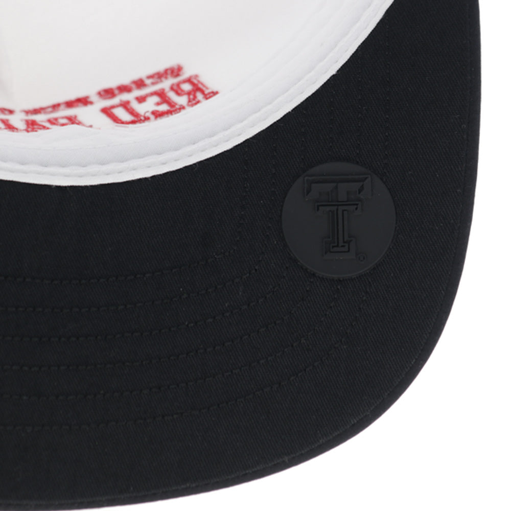 Texas Tech Hat White w/Black Bill
