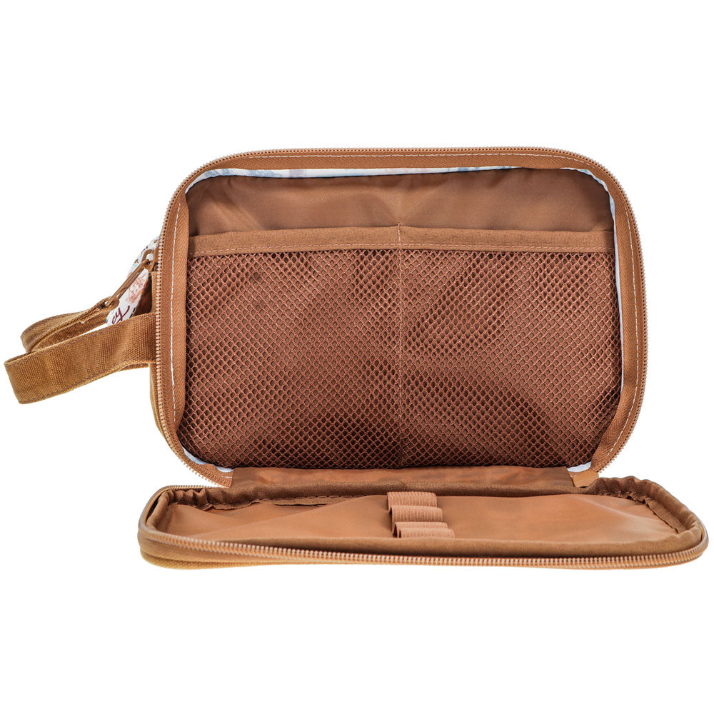 "Dopp Kit" Cream/Tan Rodeo Print