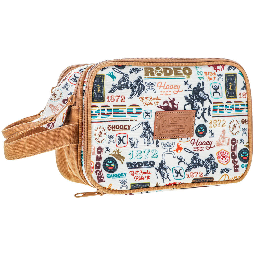 "Dopp Kit" Cream/Tan Rodeo Print