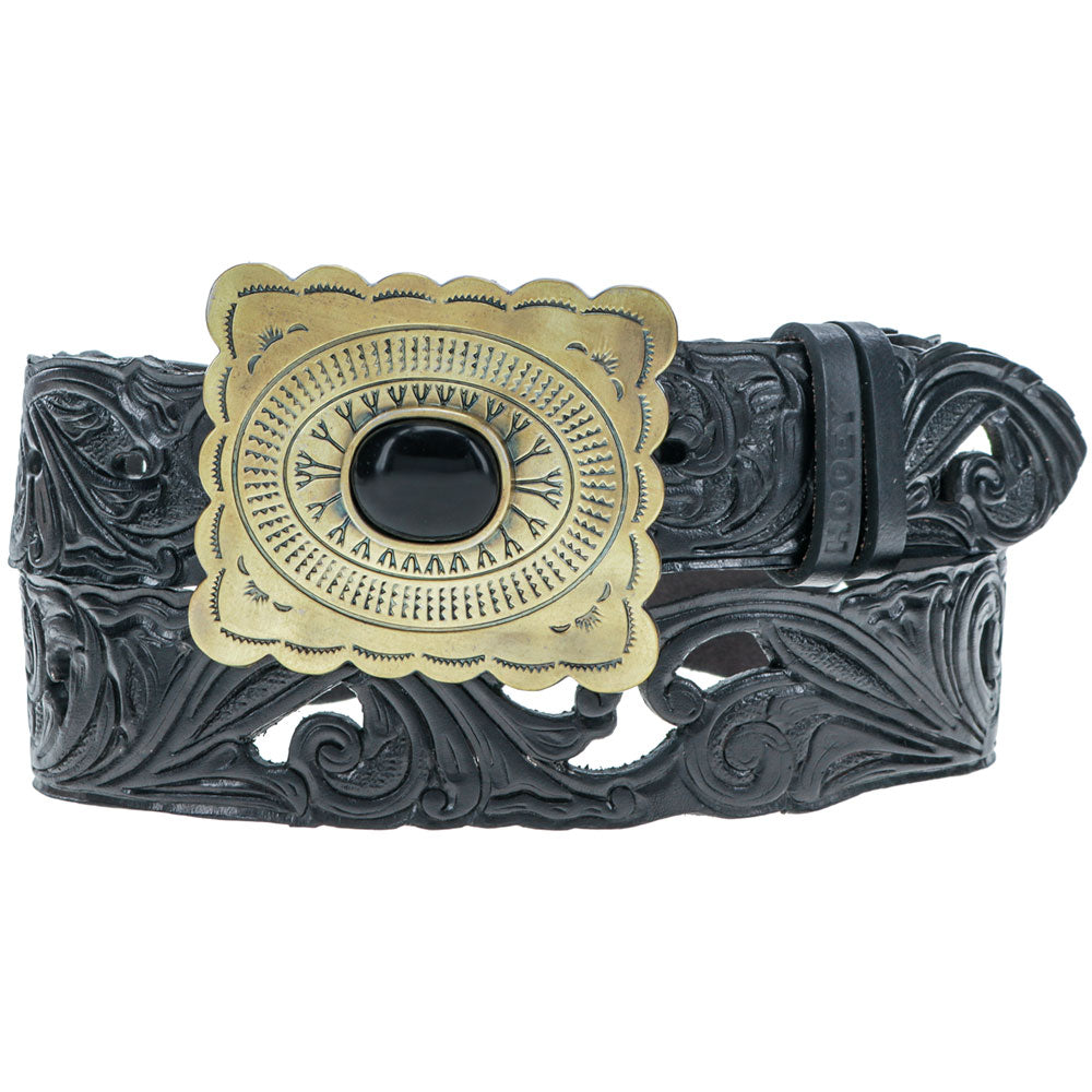"Rogue" Black w/Filigree Cutouts Belt