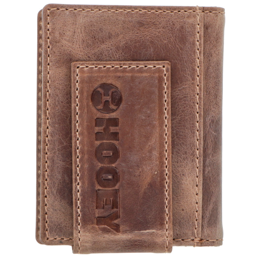 "Dalton" Smooth Brown w/Stitching Bifold Money Clip