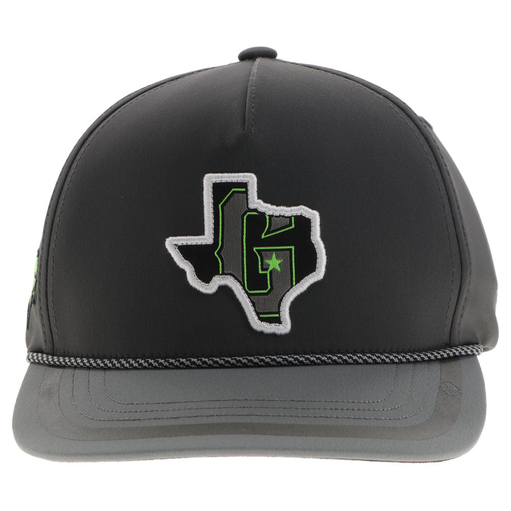 "Austin Gamblers" Hat Charcoal w/Black/White/Neon Green Logo