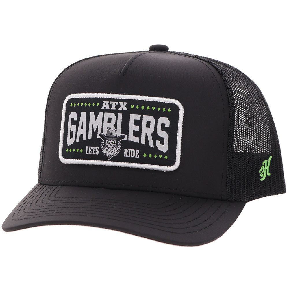 "Austin Gamblers" Hat Black w/White Patch