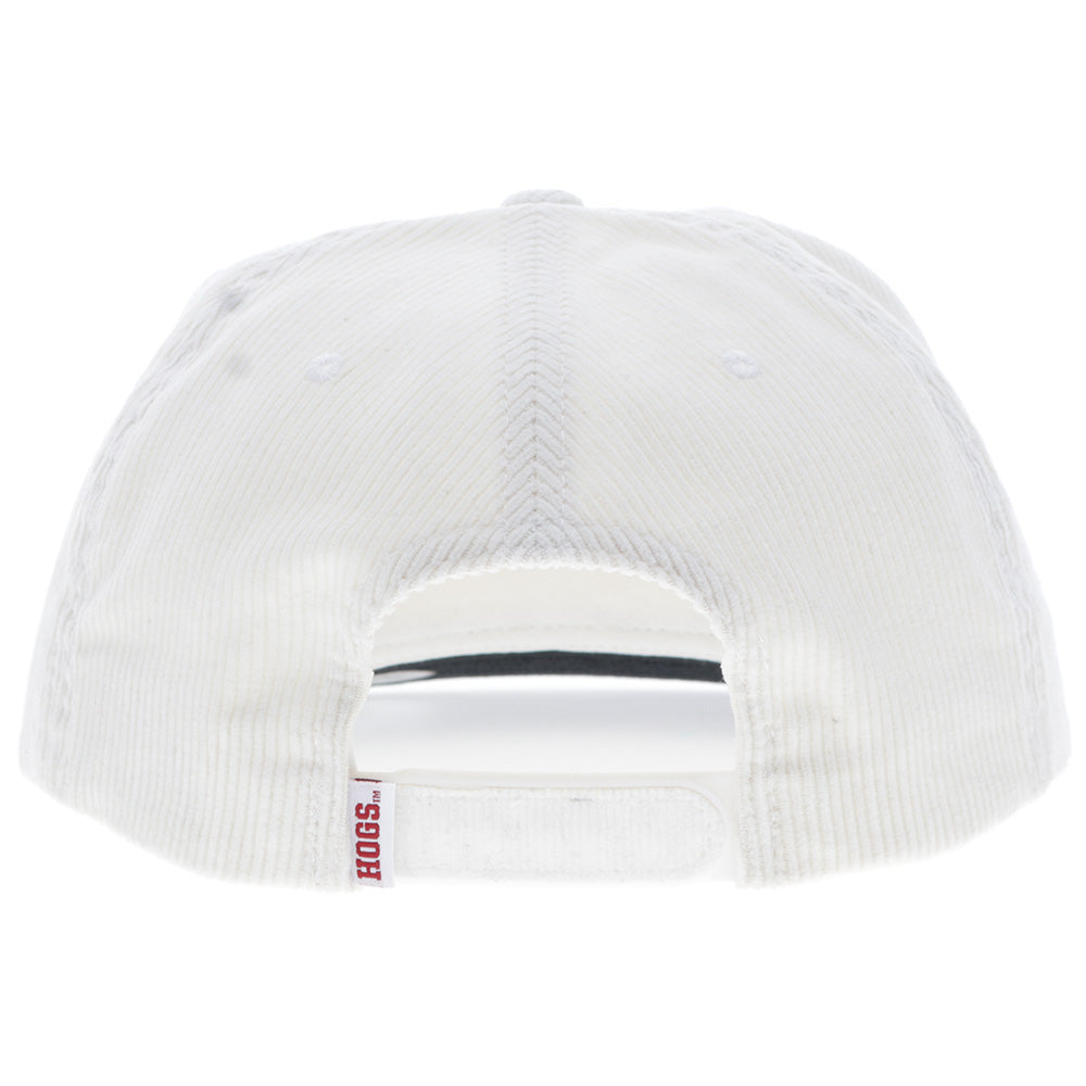 "University Of Arkansas" Hat White Corduroy w/Razorback Logo