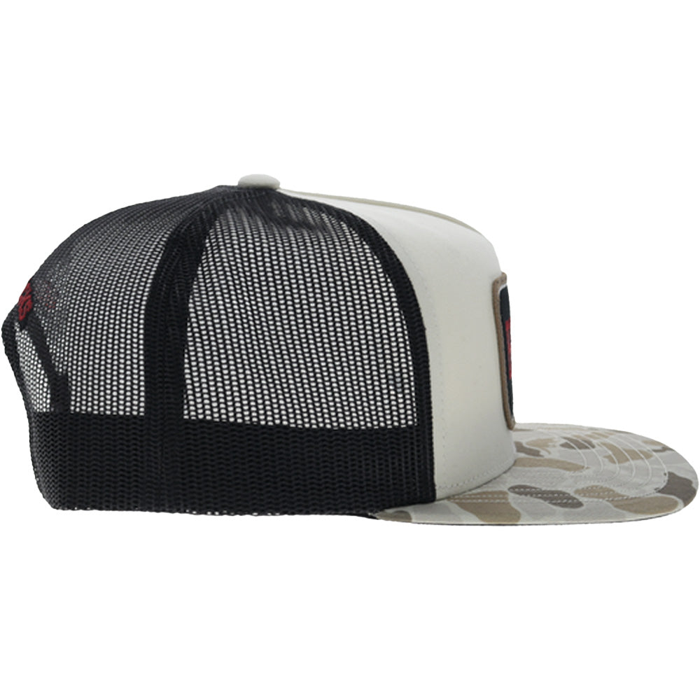 University Of Arkansas 5-Panel Trucker Snapback Hat Cream/Camo