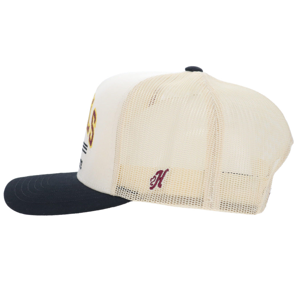 Arizona State University 5-Panel Trucker Snapback Cream/Black