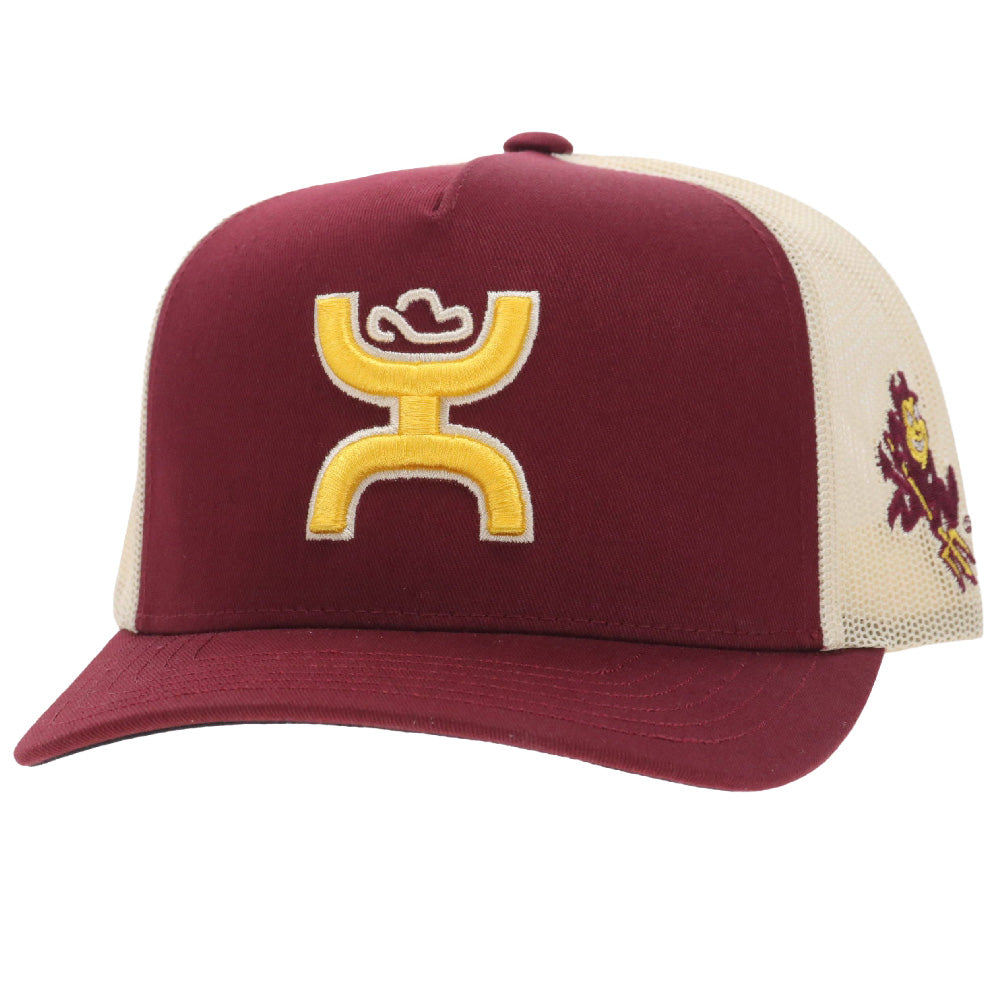 Arizona State University 5-Panel Trucker Snapback Maroon/Cream