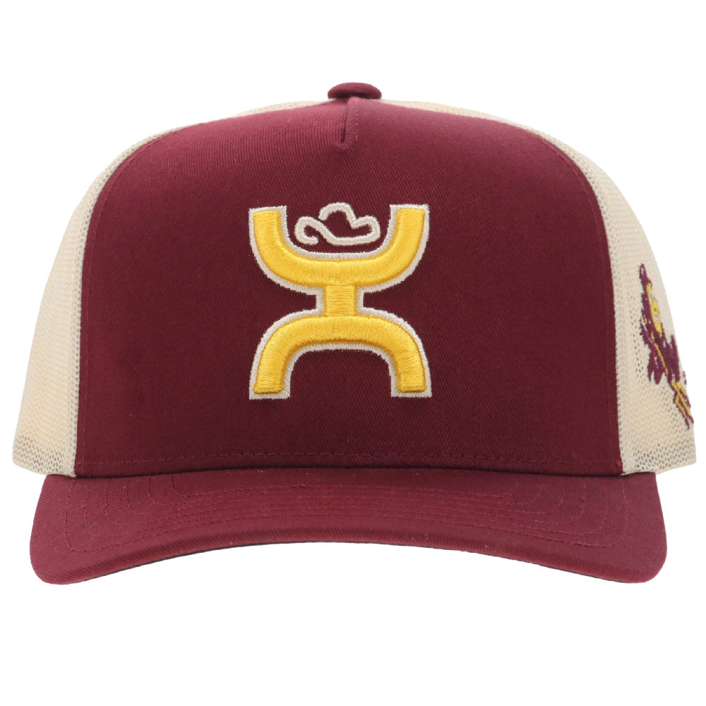 Arizona State University 5-Panel Trucker Snapback Maroon/Cream