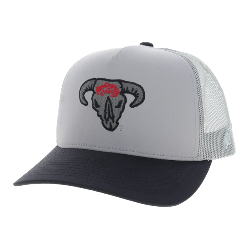 Bad Company 5 Panel Trucker Snapback Hat Grey/Black