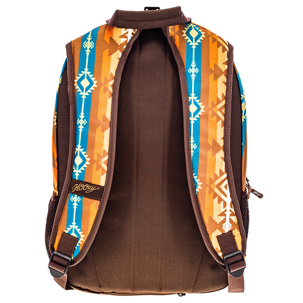 "Rockstar" Hooey Backpack Brown w/ Aztec Print