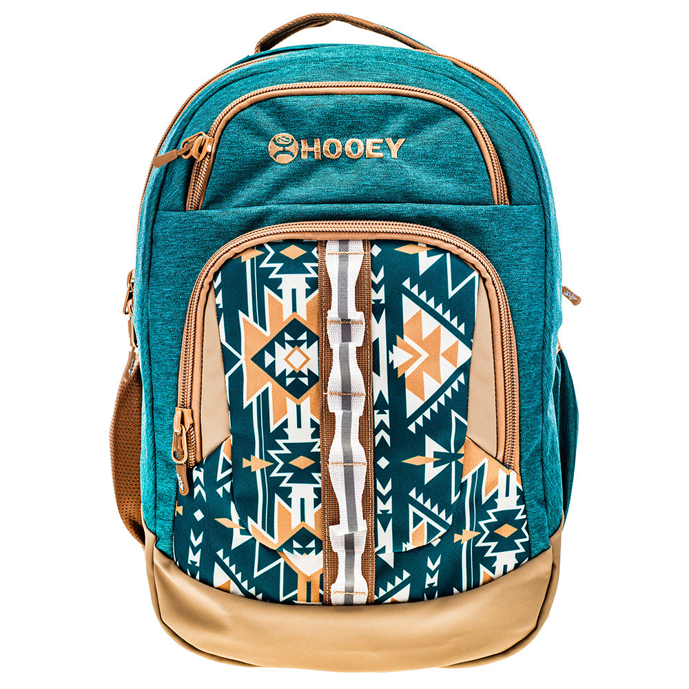"Ox" Hooey Backpack Teal & Tan w/Aztec