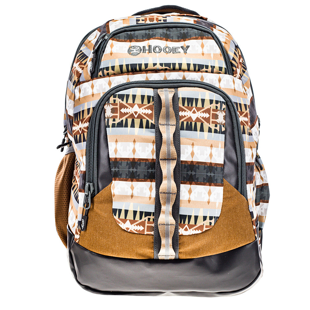 "Ox" Hooey Backpack Tan & Charcoal w/Aztec