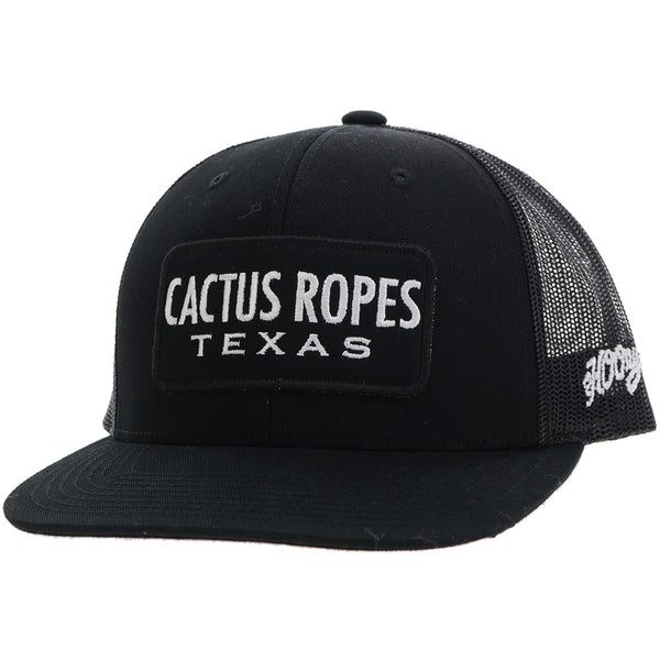 solid black cactus ropes hat
