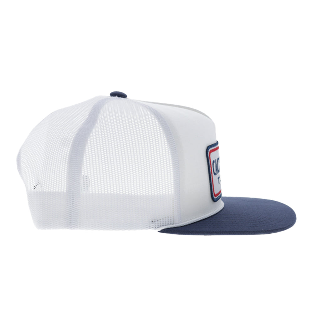 CR129 Cactus Ropes 5-Panel Trucker Snapback Hat White/Navy