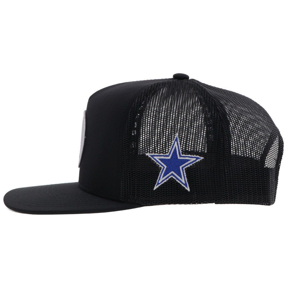 "Dallas Cowboys" HOG Hat Black w/ Grey & Navy